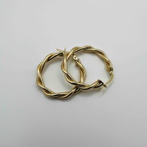 Twisted hoops 14k