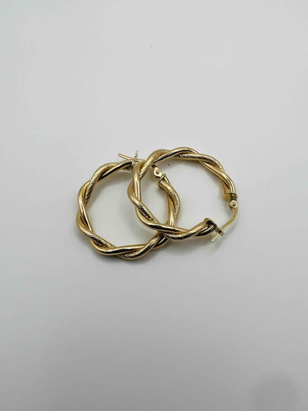 Twisted hoops 14k