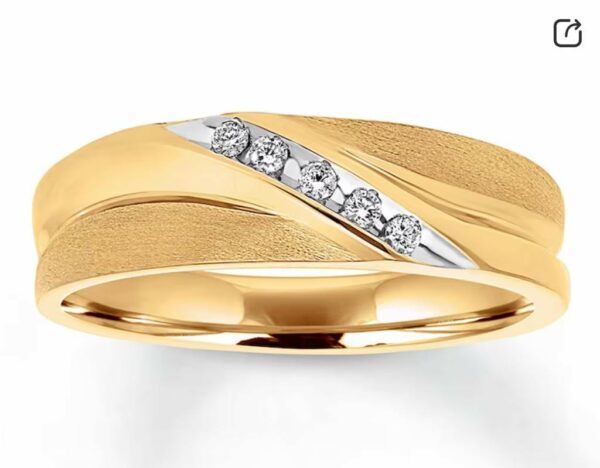 Men's ring with diamonds 14k