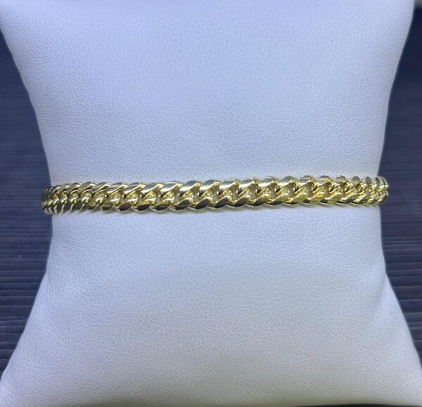 Cuban linck bracelet solid 5mm 7'' 14k