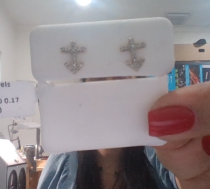 Aretes DIAMANTE NATURAL 14K Size ART.17155P Weight 155-0.17